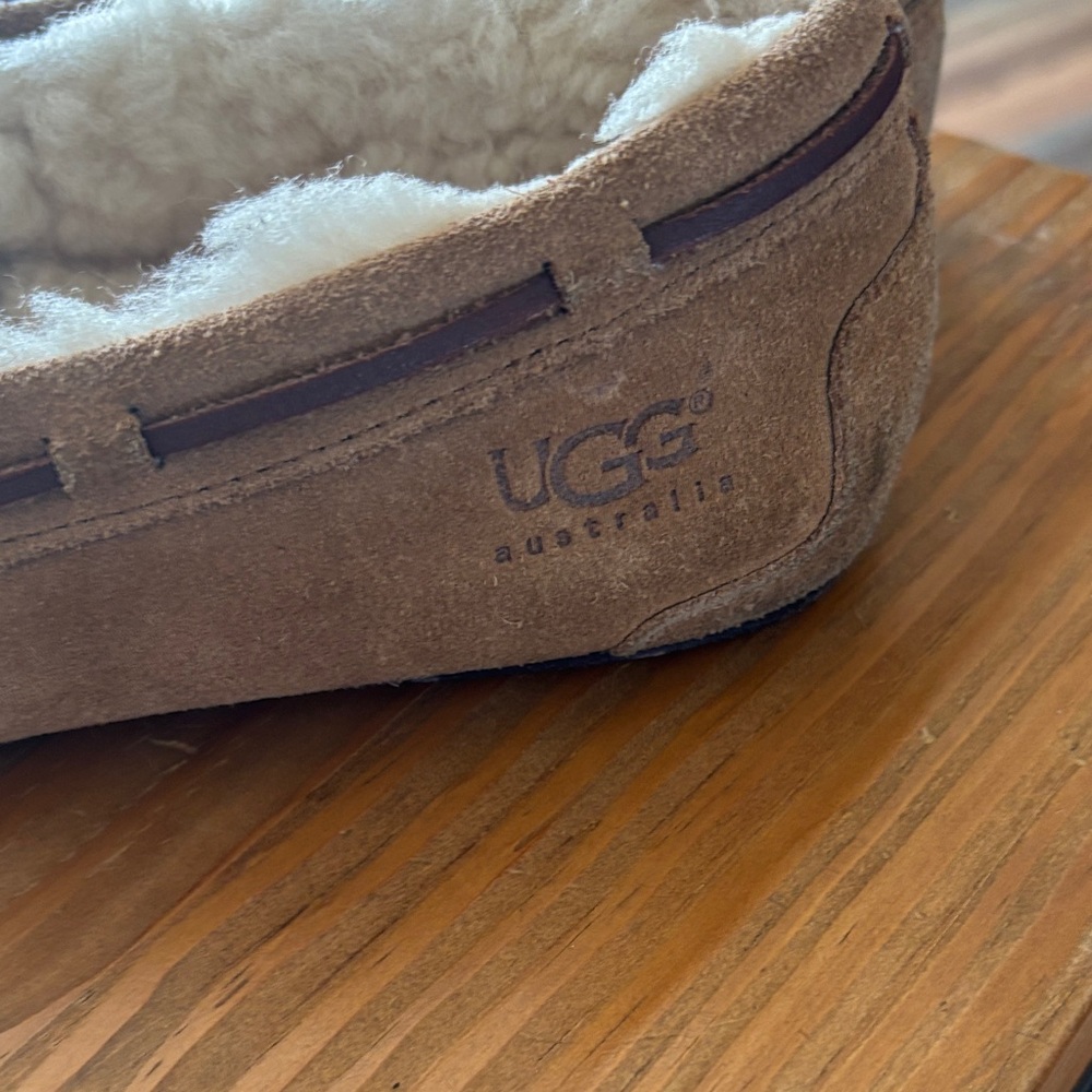 UGG Tan Suede Moccasin Slippers - Picture 2 of 5